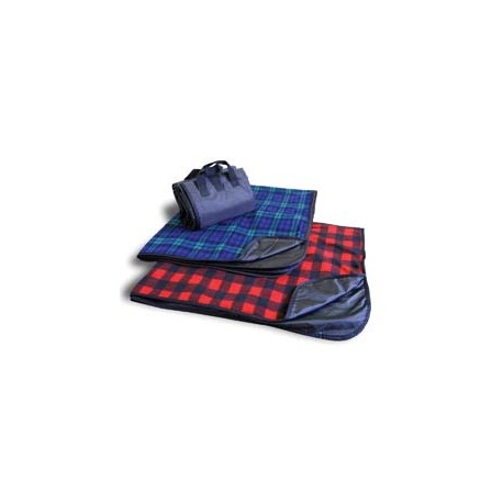 8702 Liberty Bags 8702 Fleece/Nylon Plaid Picnic Blanket BLACKWATCH