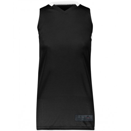 1732 Augusta Sportswear 1732 Ladies' Step-Back Basketball Jersey BLACK/ WHITE
