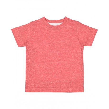3391 Rabbit Skins 3391 Toddler Harborside Melange Jersey T-Shirt RED MELANGE