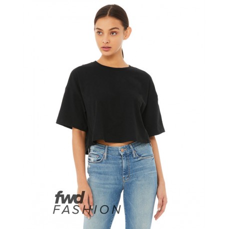6482 Bella + Canvas 6482 Fwd Fashion Ladies' Jersey Cropped T-Shirt BLACK