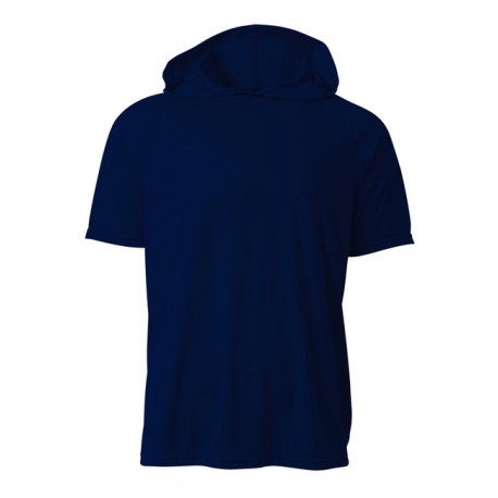 N3408 A4 N3408 Men's Cooling Performance Hooded T-Shirt NAVY