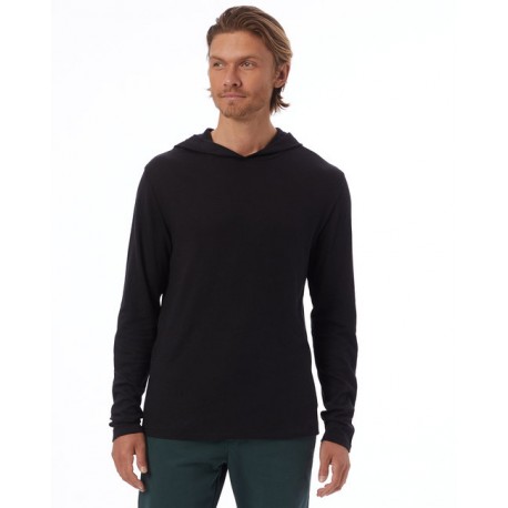 5123BP Alternative 5123BP Adult Keeper Vintage Jersey Hooded Pullover T-Shirt BLACK