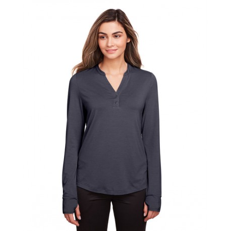 NE400W North End NE400W Ladies' Jaq Snap-Up Stretch Performance Pullover CARBON
