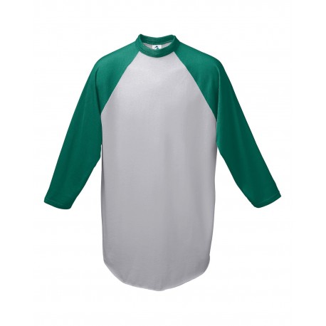 AG4420 Augusta Sportswear AG4420 Adult 3/4-Sleeve Baseball Jersey WHITE/NAVY