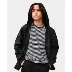Independent Trading Co. EXP15YNB Youth Water Resistant Hooded Windbreaker Coach's Jacket