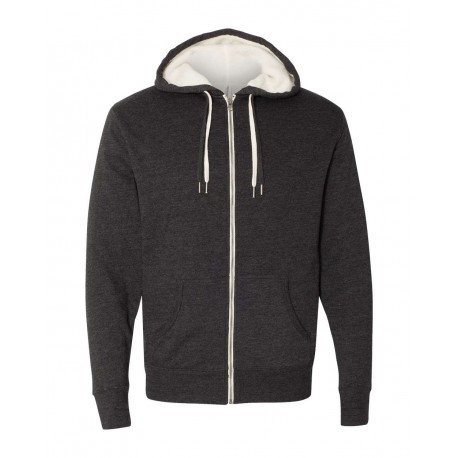 EXP90SHZ Independent Trading Co. EXP90SHZ Sherpa-Lined Hooded Sweatshirt CHARCOAL HEATHER