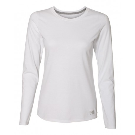 64LTTX Russell Athletic 64LTTX Women's Essential 60/40 Performance Long Sleeve T-Shirt WHITE