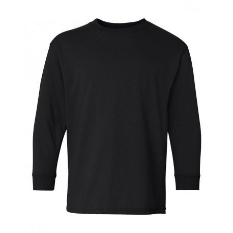 5400B Gildan 5400B Heavy Cotton Youth Long Sleeve T-Shirt BLACK