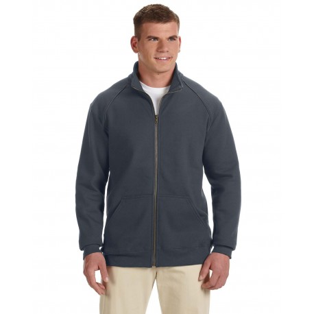 G929 Gildan G929 Adult Premium Cotton Fleece Full-Zip Jacket CHARCOAL