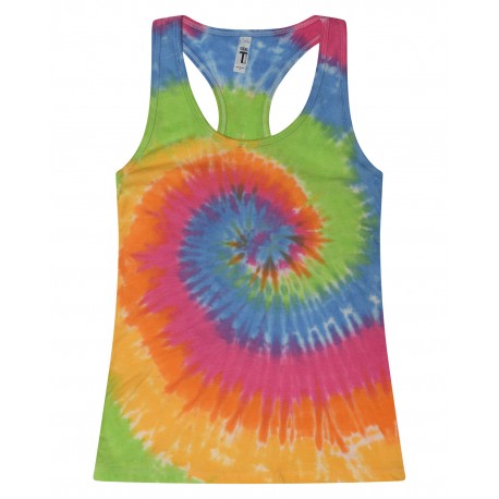 3400 Tie-Dye 3400 Ladies' Racerback Tank ETERNITY