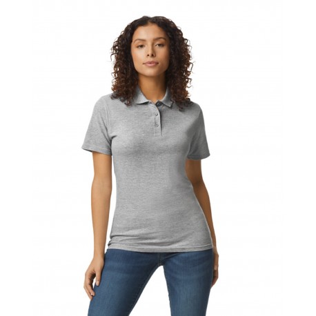 G648L Gildan G648L Ladies' Softstyle Double Pique Polo RS SPORT GREY
