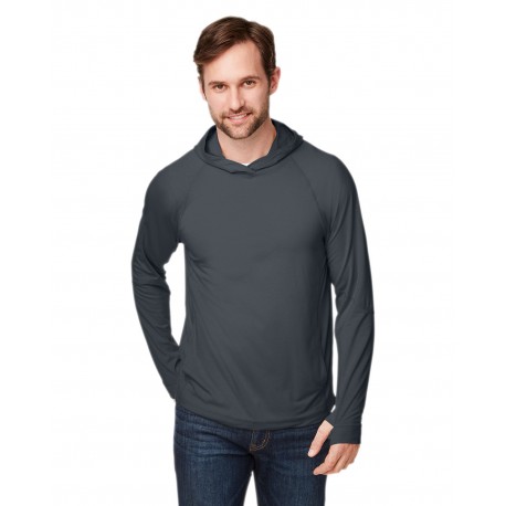 NE105 North End NE105 Unisex JAQ Stretch Performance Hooded T-Shirt CARBON