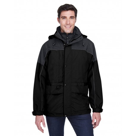 88006 North End 88006 Adult 3-In-1 Two-Tone Parka BLACK
