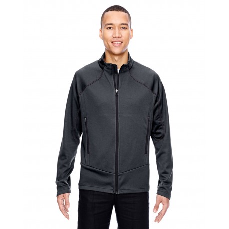 88806 North End 88806 Men's Cadence Interactive Two-Tone Brush Back Jacket CARBON/ BLACK