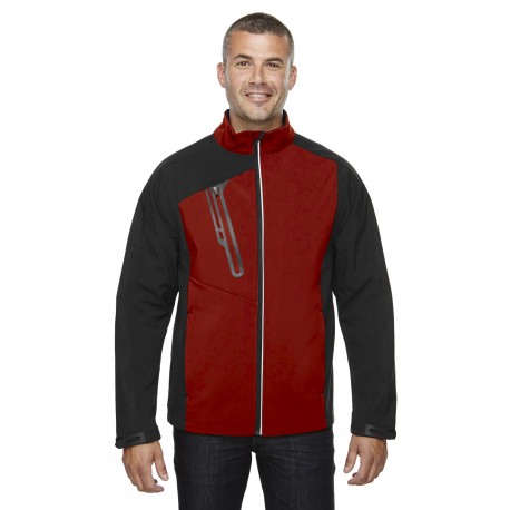 88176 North End 88176 Men's Terrain Colorblock Soft Shell With Embossed Print CLASSIC RED 850