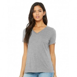 BELLA + CANVAS 6405CVC Women's Relaxed Heather CVC V-Neck Tee