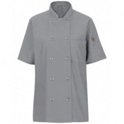 Chef Designs 045X Women's Mimix Short Sleeve Chef Coat with OilBlok