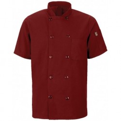 Chef Designs 046X Mimix Short Sleeve Chef Coat with OilBlok