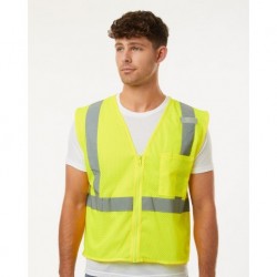 Kishigo 1089-1090 Single Pocket Zipper Mesh Vest