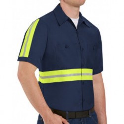 Red Kap SP24E Enhanced Visibility Industrial Work Shirt