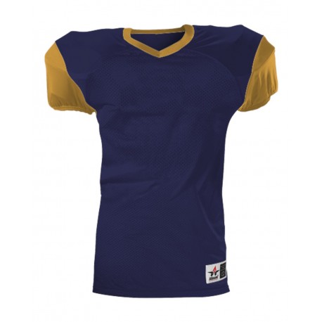 751Y Alleson Athletic 751Y Youth Pro Game Football Jersey NAVY/ VEGAS GOLD