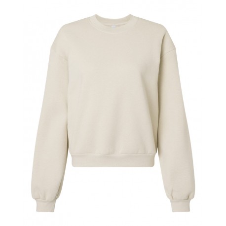 RF494 American Apparel RF494 ReFlex Women's Fleece Crewneck Sweatshirt Bone