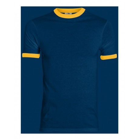 711 Augusta Sportswear 711 Youth Ringer T-Shirt Navy/ Gold