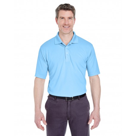 8445 UltraClub 8445 Men's Cool & Dry Stain-Release Performance Polo COLUMBIA BLUE