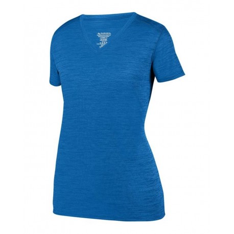 2902 Augusta Sportswear 2902 Women's Shadow Tonal Heather Training V-Neck T-Shirt ROYAL