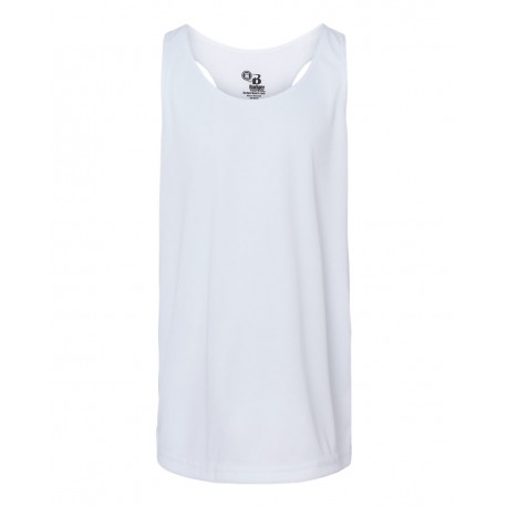 2166 Badger 2166 Girls' B-Core Racerback Tank Top WHITE