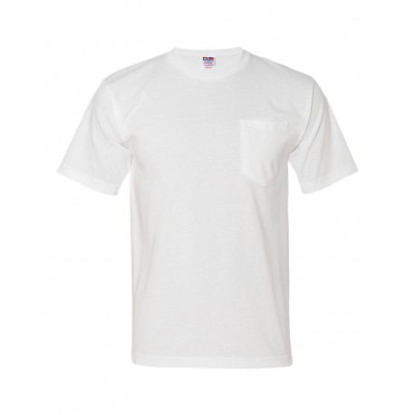 5070 Bayside 5070 USA-Made Midweight Pocket T-Shirt WHITE