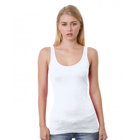 3410 Bayside 3410 Women's USA-Made Tank Top WHITE