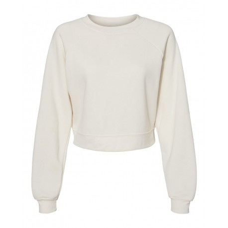 7505 BELLA + CANVAS 7505 Women's Raglan Pullover Fleece VINTAGE WHITE