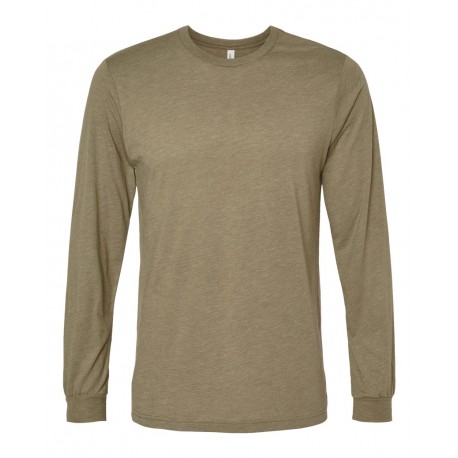 3513 BELLA + CANVAS 3513 Triblend Long Sleeve Tee OLIVE TRIBLEND