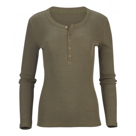 BW2402 Boxercraft BW2402 Women's Harper Long Sleeve Henley OLIVE