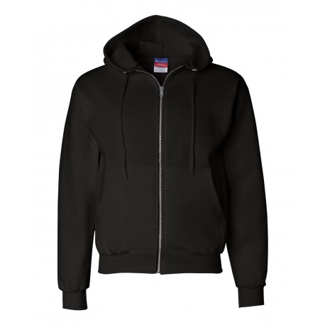 S800 Champion S800 Powerblend Full-Zip Hooded Sweatshirt BLACK