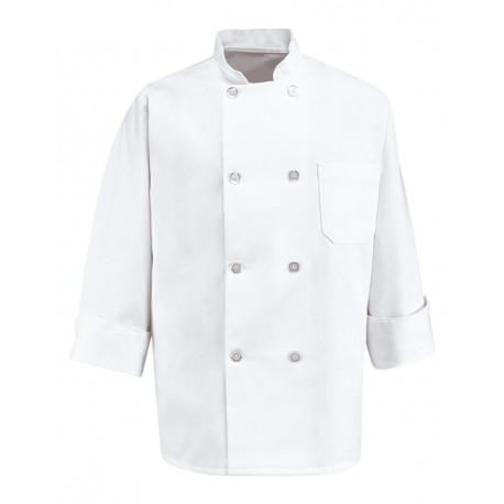 0403 Chef Designs 0403 Eight Pearl Button Chef Coat WHITE