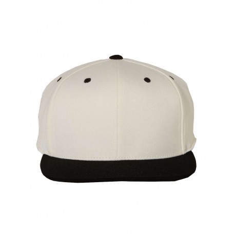 110F Flexfit 110F 110 Snapback Cap NATURAL/ BLACK