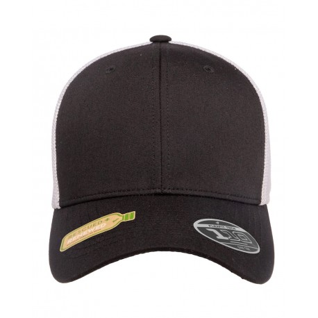 110R Flexfit 110R 110 Recycled Mesh Cap BLACK/ WHITE