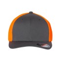 6511 Flexfit Charcoal/ Neon Orange