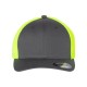 6511 Flexfit Charcoal/ Neon Yellow