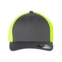 6511 Flexfit Charcoal/ Neon Yellow