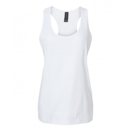 67200L Gildan 67200L Softstyle Women's CVC Racerback Tank Top WHITE