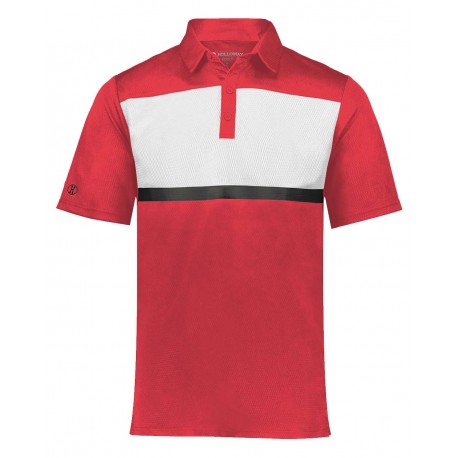222576 Holloway 222576 Prism Bold Polo SCARLET/ WHITE
