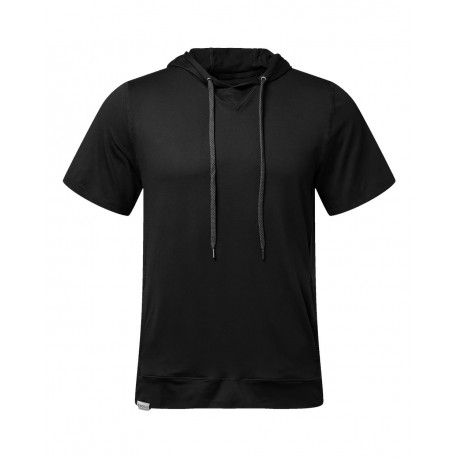 222505 Holloway 222505 Eco Revive Ventura Soft Knit Short Sleeve Hoodie BLACK