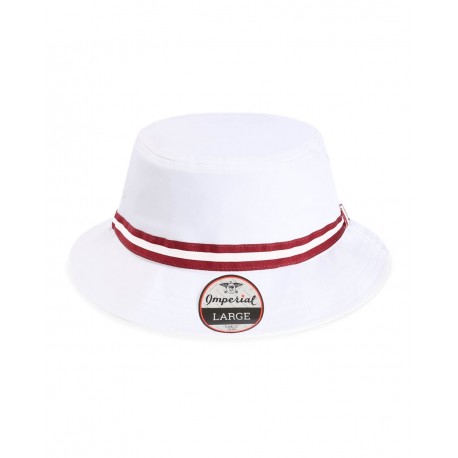 1371P Imperial 1371P The Oxford Performance Bucket WHITE/ MAROON