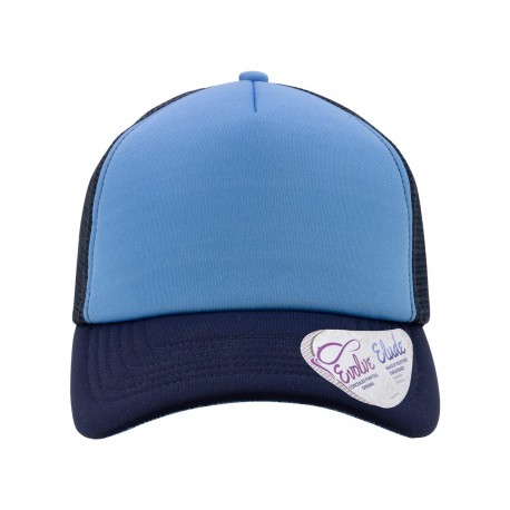 ROSIE Infinity Her ROSIE Women's Foam Trucker Cap Light Blue/ Navy/ Navy/ Graffiti