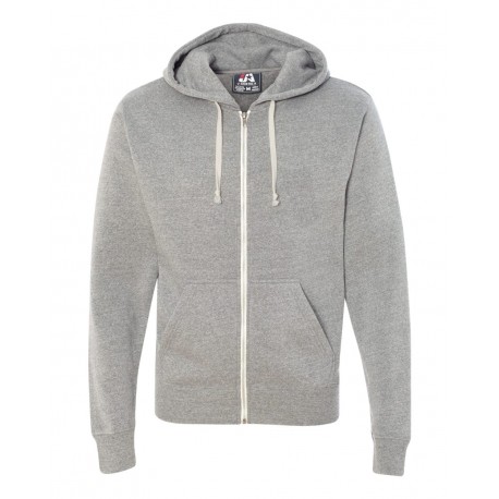 8872 J. America 8872 Triblend Full-Zip Hooded Sweatshirt GREY TRIBLEND
