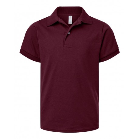 437K JERZEES 437K Youth Dri-Power Polo MAROON