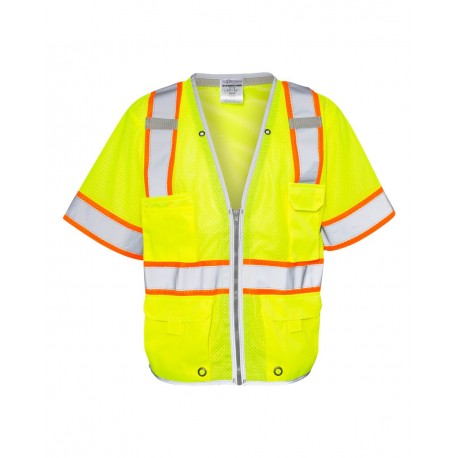 1550-1551 Kishigo 1550-1551 Premium Brilliant Series Heavy Duty Class 3 Vest LIME